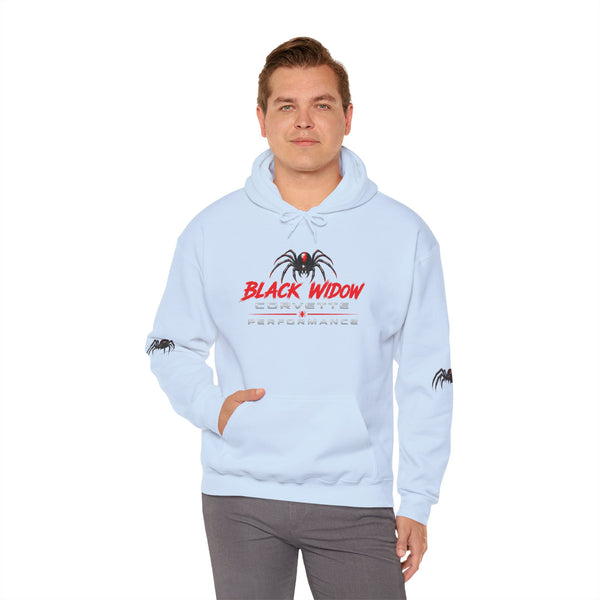 Black Widow Racing Hoodie — Spider Logo Performance Pullover