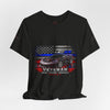 Black Veteran Corvette C8 Tee with Black Widow Performance graphic on black cotton shirt