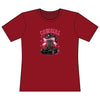 Women's fitted pink Cowgirl graphic tee with cowboy boot and hat design
