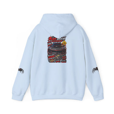 Black Widow Racing Hoodie — Spider Logo Performance Pullover