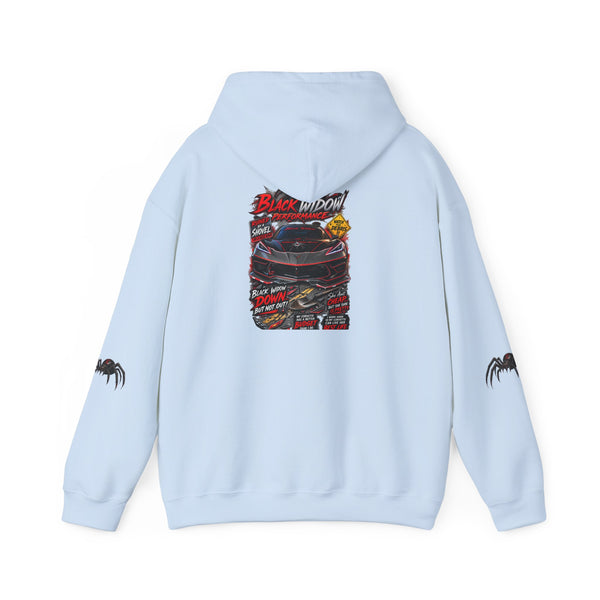 Black Widow Racing Hoodie — Spider Logo Performance Pullover