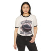 Black Widow Performance unisex cotton ringer t-shirt with classic fit and contrasting collar and sleeves