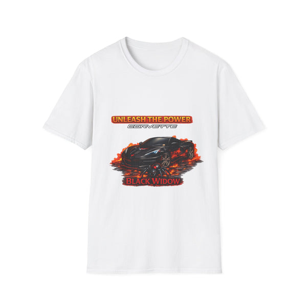 Black Widow Sports Car T-Shirt — "Unleash the Power" Graphic Tee