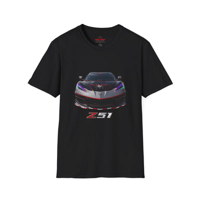 Black Widow Performance Corvette Z51 black t-shirt with subtle Corvette design