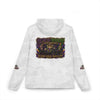 Black Widow Mardi Gras Blackout Nation lightweight waterproof windbreaker with "March Goes Insanity" graphic and mesh hood