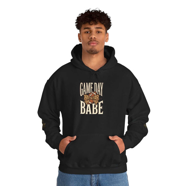 Hoodie — "Game Day Babe" Graphic Hooded Sweatshirt (Black Widow Performance)