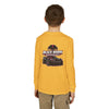 Youth Long Sleeve Tee — 'Be Nice You Jerk' Spider Graphic Front & Black Widow Performance Car Back