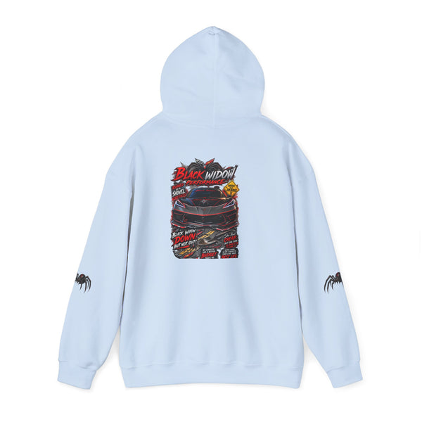 Black Widow Racing Hoodie — Spider Logo Performance Pullover