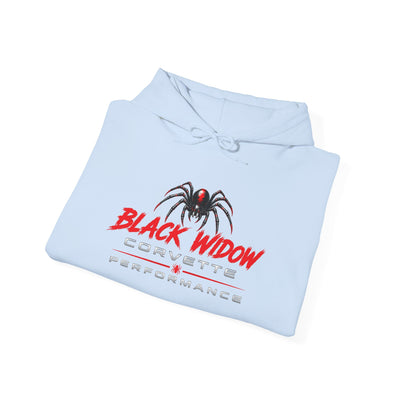 Black Widow Racing Hoodie — Spider Logo Performance Pullover