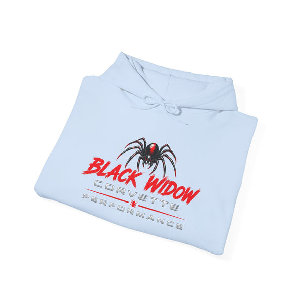 Black Widow Racing Hoodie — Spider Logo Performance Pullover
