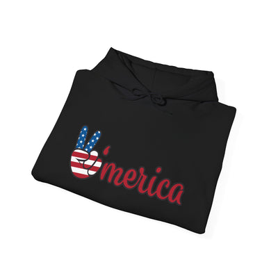Veteran ’Merica Car Flag Hoodie with patriotic Corvette design and distressed American flag graphics