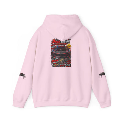 Black Widow Racing Hoodie — Spider Logo Performance Pullover