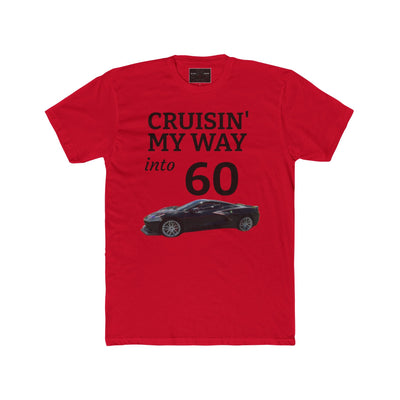 Black Widow Corvette C8 birthday tee with car graphic and classic fit