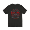 Black Veteran Corvette C8 Tee with Black Widow Performance graphic on black Bella+Canvas 3001 shirt