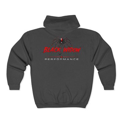 Black Widow Performance Zip Hoodie — 'No Ice Closed' Graphic