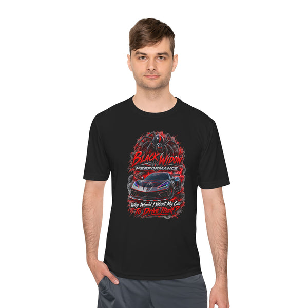 Corvette Performance Tee — Black Widow Racing Graphic