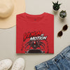 Black Widow Performance Venom in Motion Corvette tee with racing spider graphic on black crewneck shirt