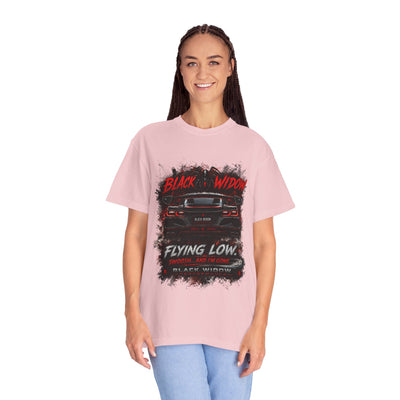 Too Fast To Follow Black Widow Horsepower Sports Car T-Shirt