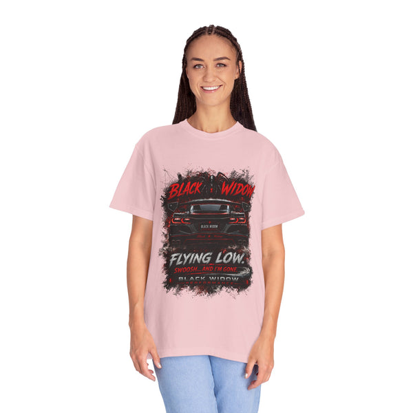 Too Fast To Follow Black Widow Horsepower Sports Car T-Shirt