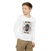 Youth Long Sleeve Tee — 'Be Nice You Jerk' Spider Graphic Front & Black Widow Performance Car Back