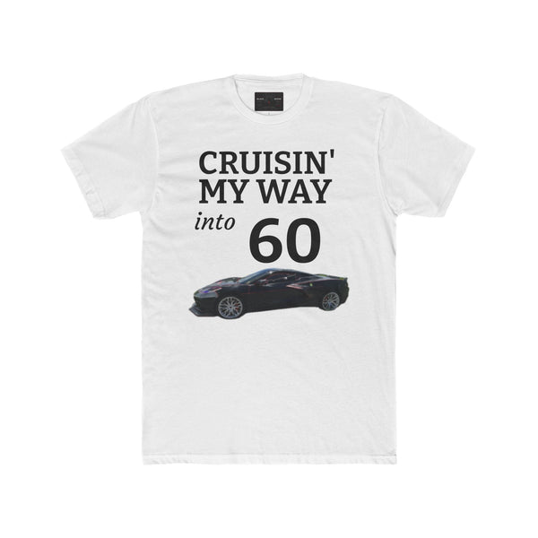 Black Widow Corvette C8 60th birthday tee with car graphic on black shirt