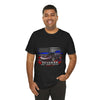 Black Veteran Corvette C8 Tee with Black Widow Performance graphic on breathable cotton fabric