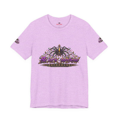 Black Widow Mardi Gras Tee — Vintage Spider Performance Graphic T-Shirt