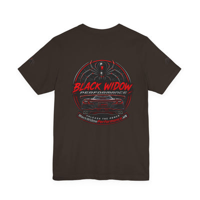 Black Veteran Corvette C8 Tee with Black Widow Performance graphic on breathable cotton shirt