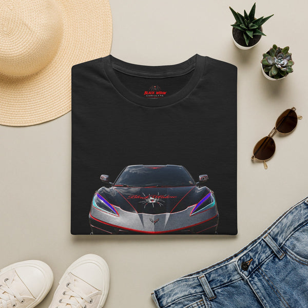Black Widow Performance Corvette Z51 T-shirt with black-centered design and subtle Corvette motif