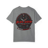 Black Widow Corvette C8 dad t-shirt with sleek car silhouette and soft garment-dyed cotton for Father's Day