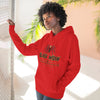 Black Widow Performance Hoodie with spider logo and bold Game Day racing graphics, fleece pullover with kangaroo pocket and adjustable hood
