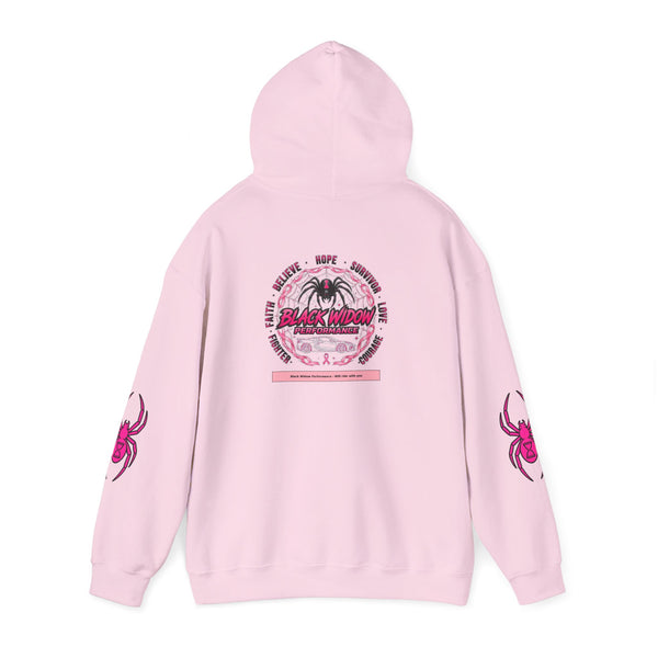 Black Widow Performance Hoodie — Pink Spider Racing Design