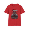 Black Widow Performance Venom in Motion Corvette tee with racing spider graphic on black crewneck shirt
