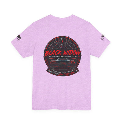 Black Veteran Corvette C8 Tee with Black Widow Performance graphic on breathable cotton shirt