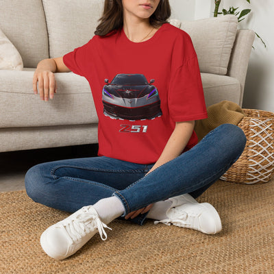 Black Widow Performance Corvette Z51 T-shirt with black design and breathable cotton fabric