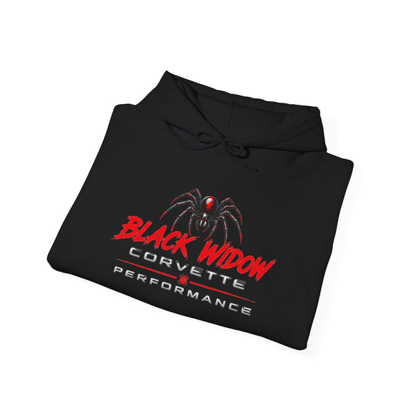 Black Widow Racing Hoodie — Spider Logo Performance Pullover