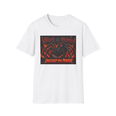Black Widow Spider T-Shirt — "Unleash the Power" Graphic Tee