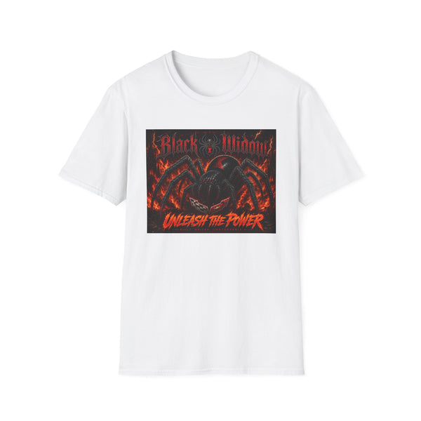 Black Widow Spider T-Shirt — "Unleash the Power" Graphic Tee