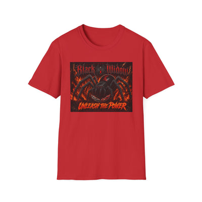 Black Widow Spider T-Shirt — "Unleash the Power" Graphic Tee
