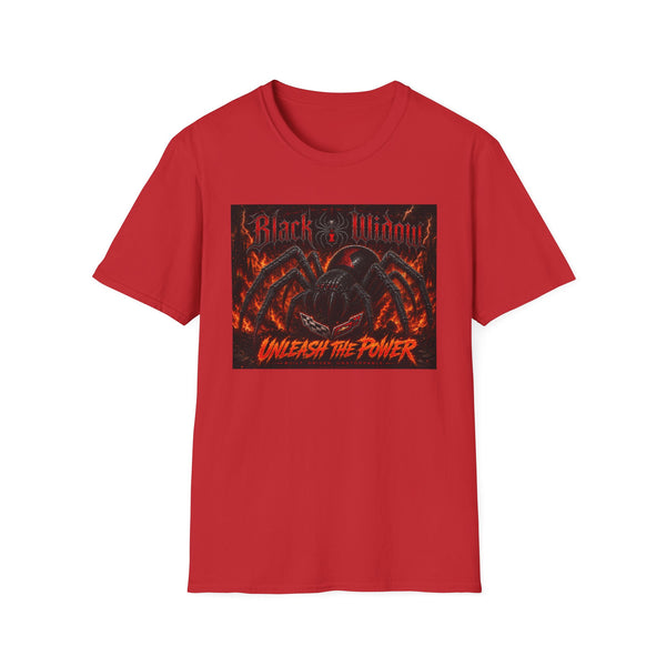 Black Widow Spider T-Shirt — "Unleash the Power" Graphic Tee