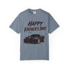 Black Widow Corvette C8 Dad T-shirt with sleek silhouette design on garment-dyed cotton