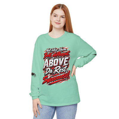 "Above Da Rest" Racing Graphic Long Sleeve T-Shirt