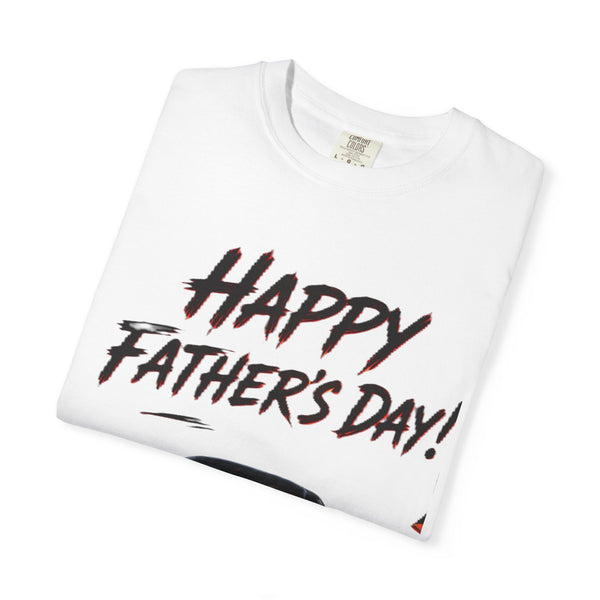 Black Widow Corvette C8 themed dad t-shirt in garment-dyed cotton with sleek, minimal design for Father's Day car lovers