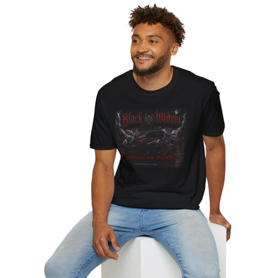 Black Widow Graphic Tee — Dark Gothic Car Design