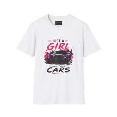 Girls Drive Fast Too Corvette C8 T-shirt with bold chest print on lightweight cotton