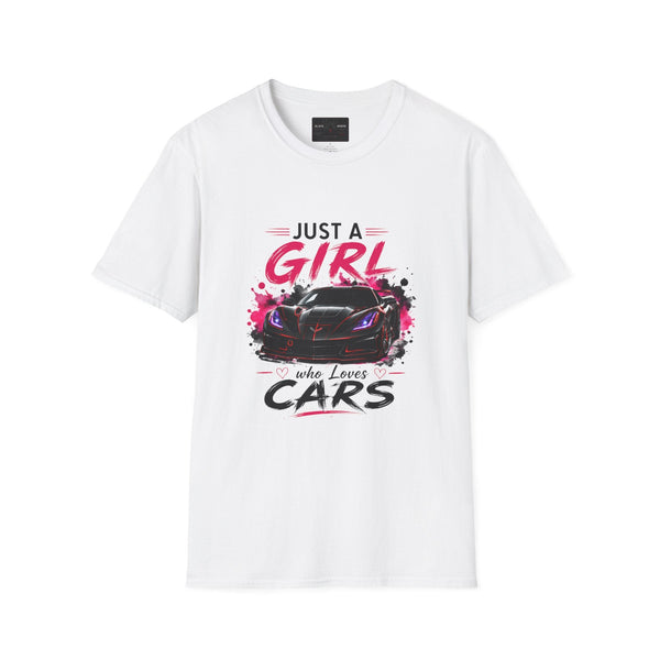 Girls Drive Fast Too Corvette C8 T-shirt with bold chest print on lightweight cotton