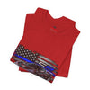 Black Veteran Corvette C8 Tee with Black Widow Performance graphic on black Bella+Canvas 3001 cotton shirt