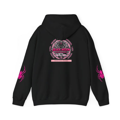 Black Widow Performance Hoodie — Pink Spider Racing Design