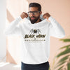 Black Widow Performance Hoodie medium-heavy fleece pullover with spider logo and Game Day racing graphics