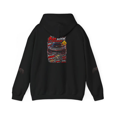 Black Widow Racing Hoodie — Spider Logo Performance Pullover
